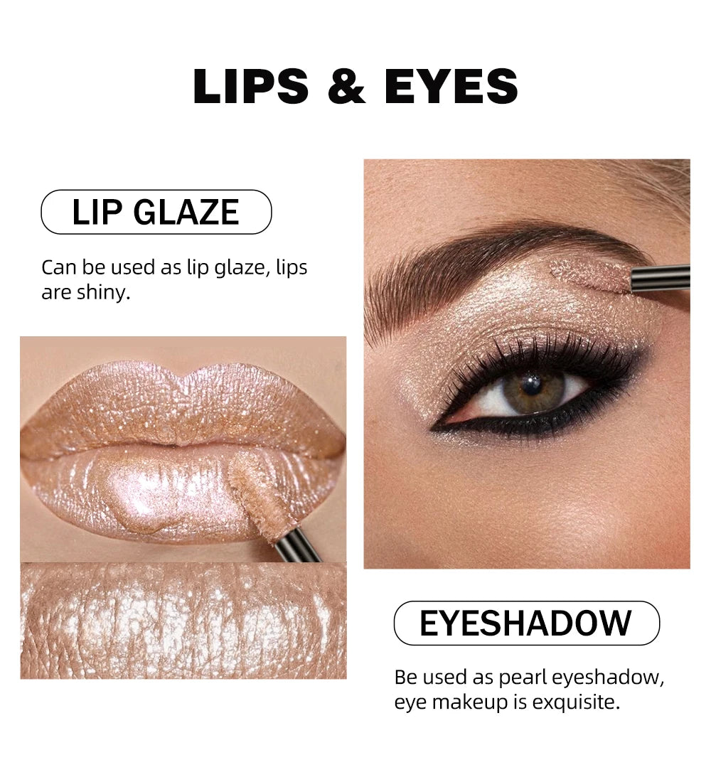 Diamond Shimmer Waterproof Liquid Lip Gloss - 5