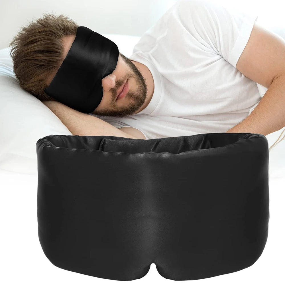 Silk Sleep Mask with Adjustable Strap for Deep Relaxation - 8