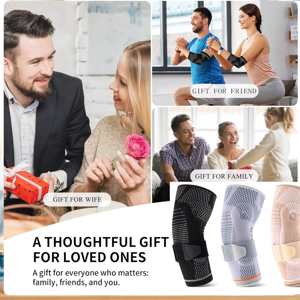 Adjustable Elbow Compression Support Brace with Gel Pads - 19