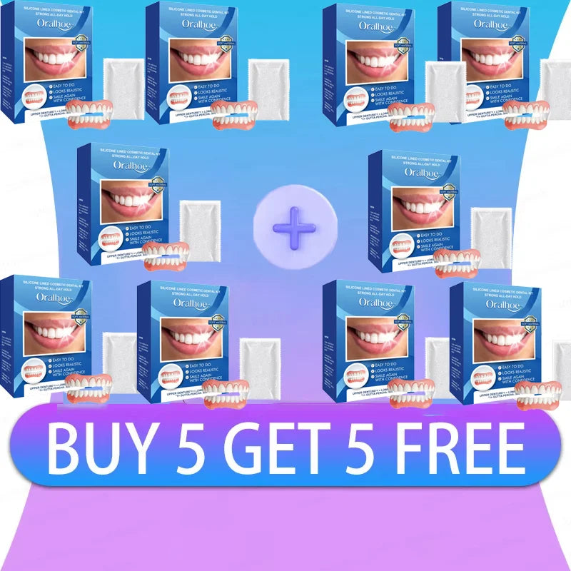 Instant Smile Cosmetic Dentures for Upper and Lower Teeth - 9
