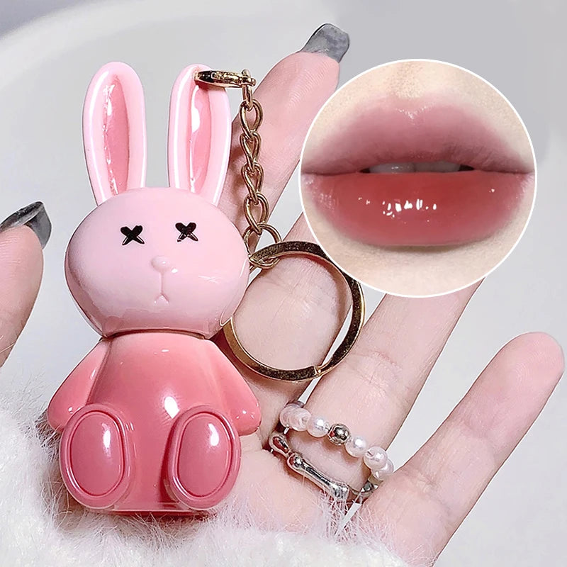 Hydrating Bunny Keychain Glossy Lip Lacquer - 4