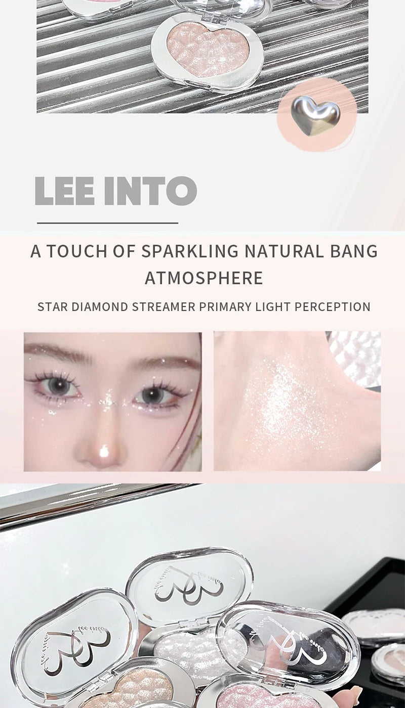 Shimmer Highlighter Powder for Radiant Face Contouring - 8