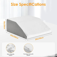 Memory Foam Leg Elevation Wedge Pillow for Sleep and Recovery