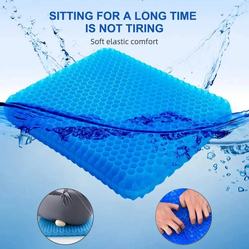 Gel Cooling Honeycomb Seat Cushion for Office and Car - 1