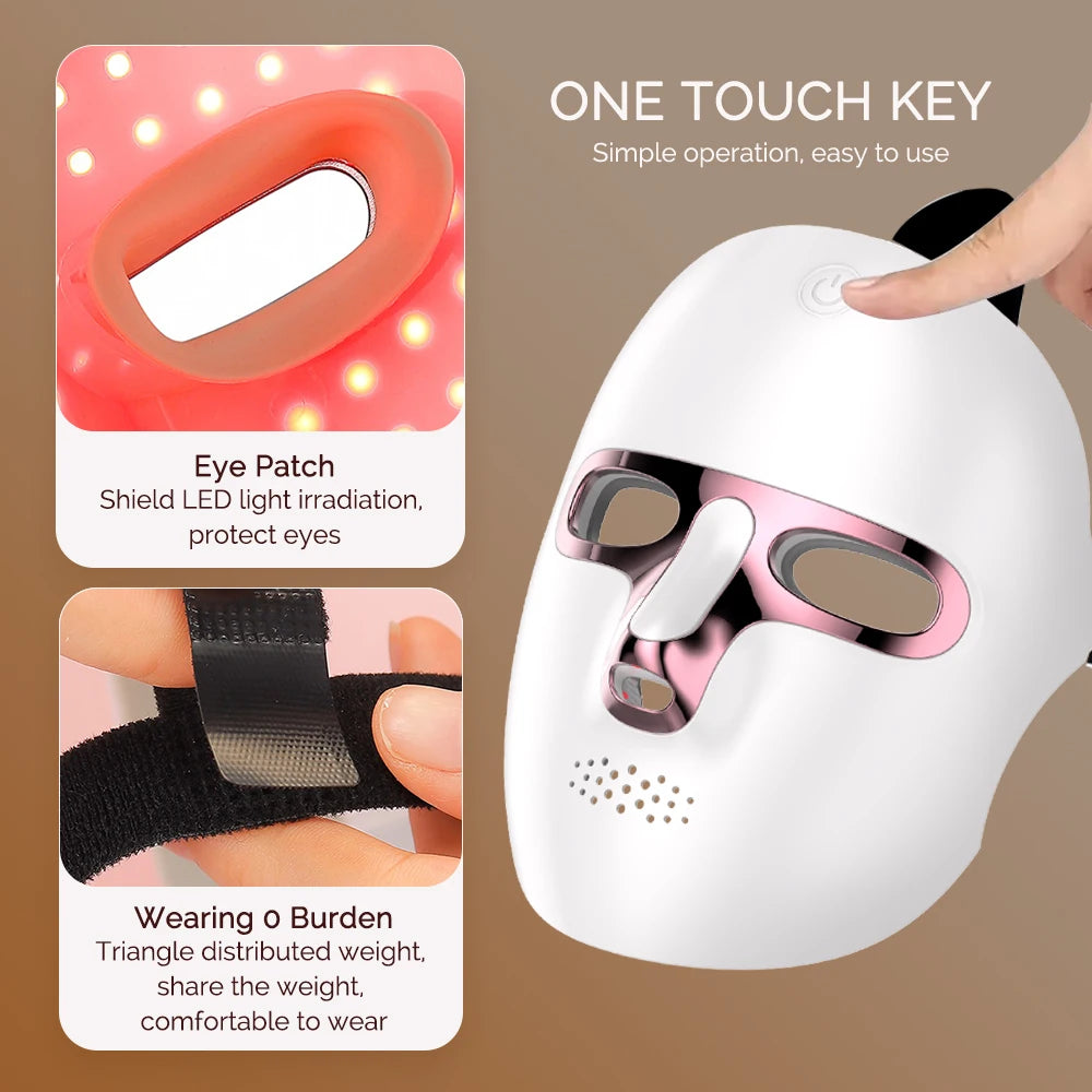 7-Color Photon LED Face and Neck Rejuvenation Mask - 26