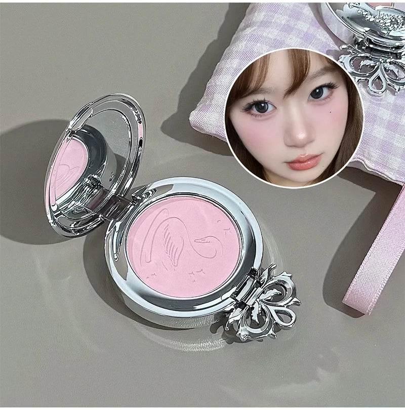 Long-Lasting Matte Pink Powder Blush for Natural Glow - 15
