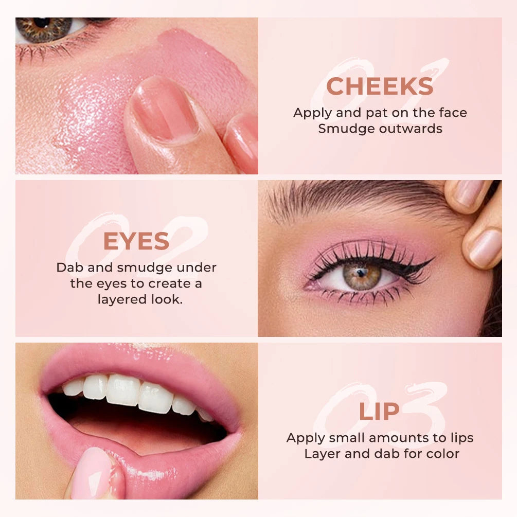 Color-Changing Multi-Use Lip and Cheek Tint Balm - 4
