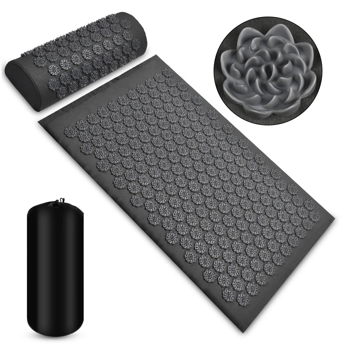 Shiatsu Acupressure Massage Mat and Pillow Set for Muscle Relief - 11