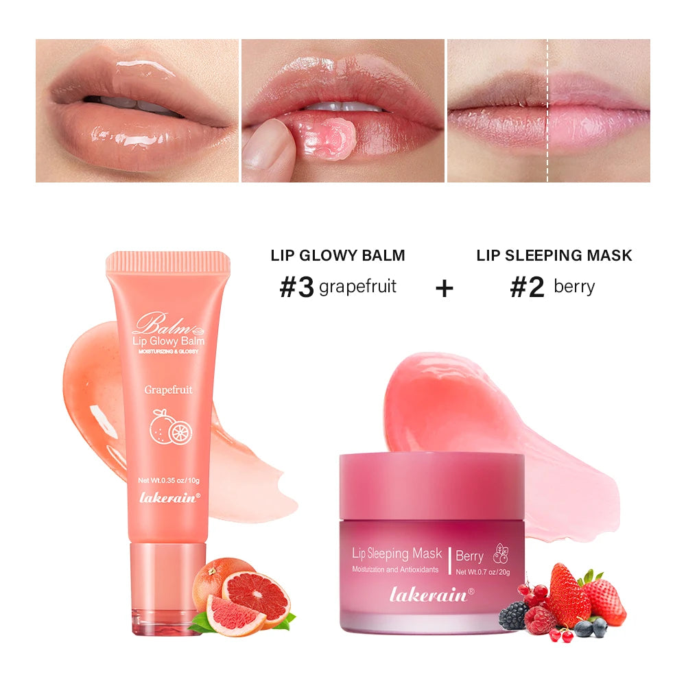 Moisturizing Lip Balm and Sleeping Mask Set for Hydrated Lips - 30
