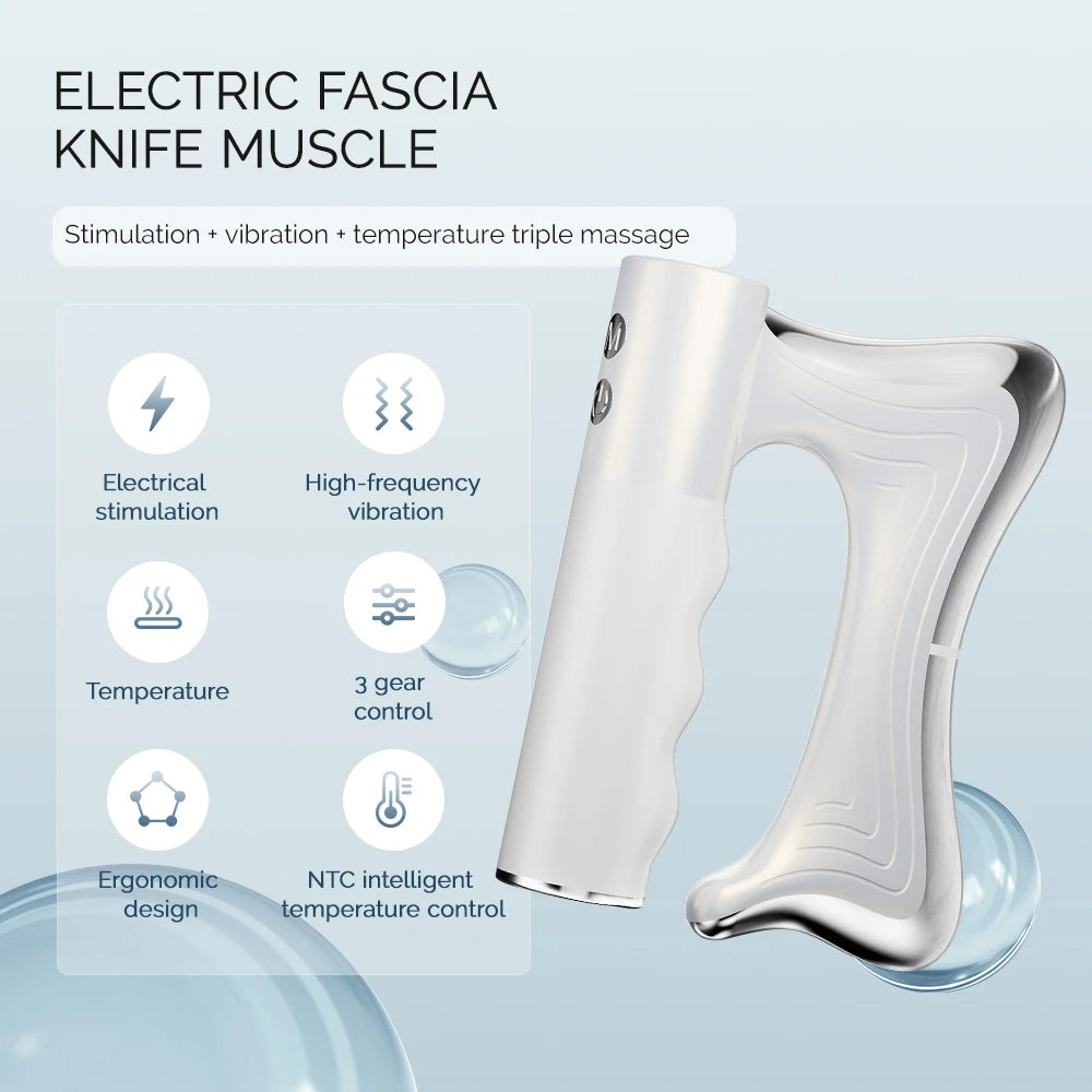 Electric Muscle Scraping & Heated Fascia Massage Tool - 16