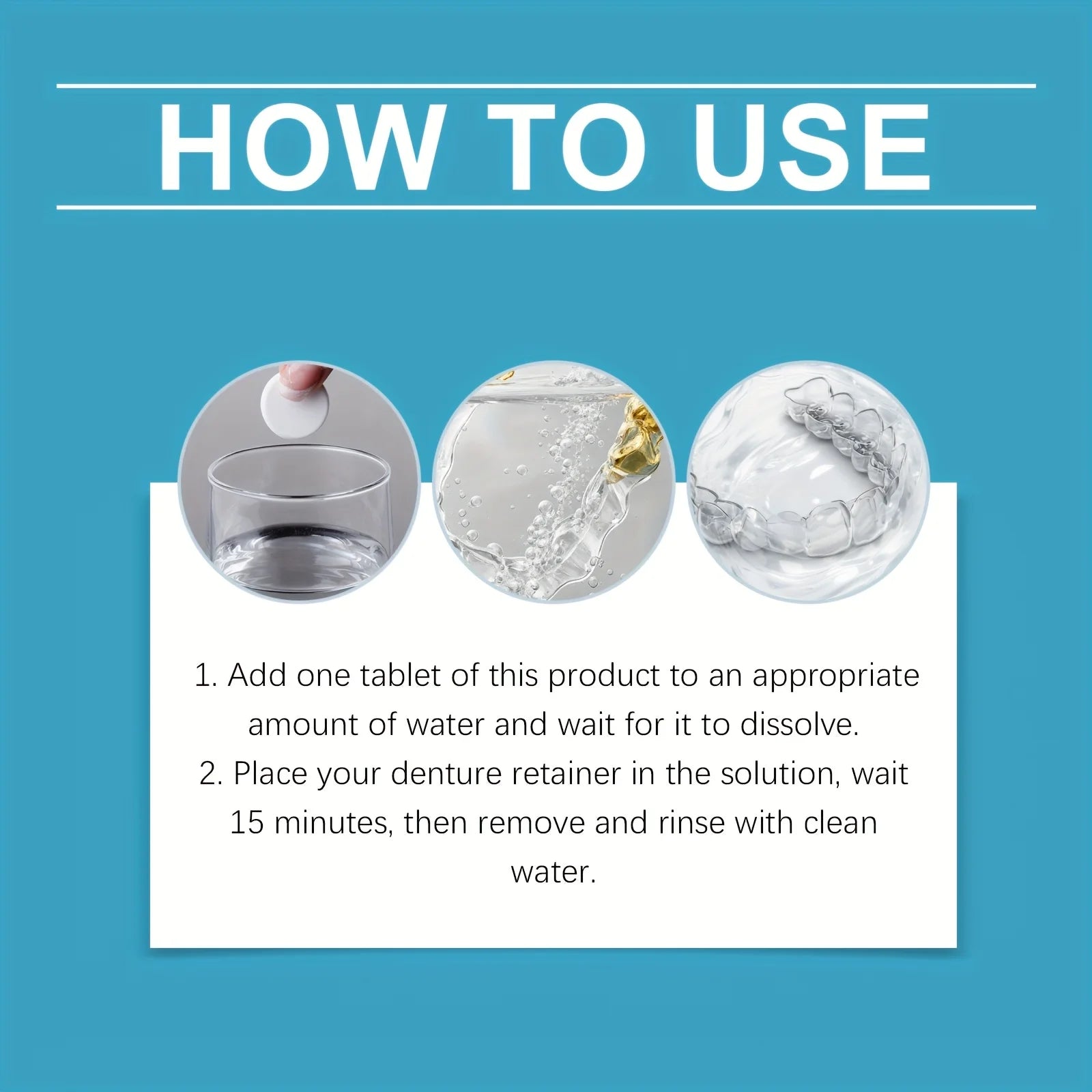 Effervescent Denture and Retainer Cleaning Tablets Kit - 5