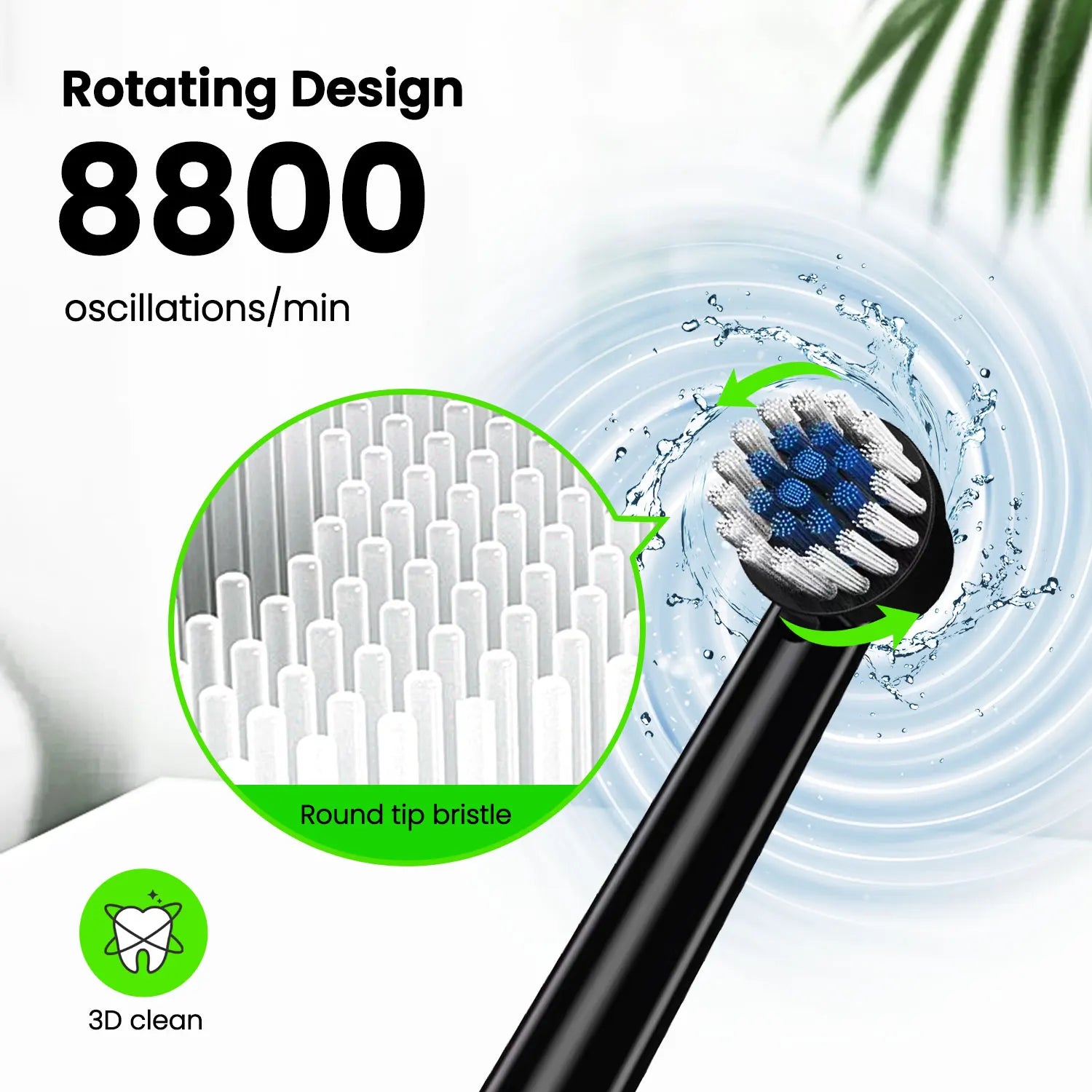 Rechargeable Electric Toothbrush with 4 Replacement Heads - 5