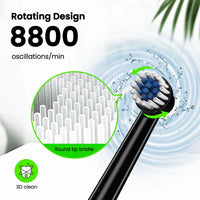 Rechargeable Electric Toothbrush with 4 Replacement Heads