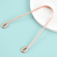 Copper U-Shaped Tongue Scraper for Fresh Breath