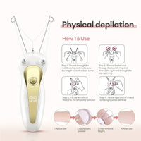Electric Facial Hair Threading Epilator for Smooth Skin