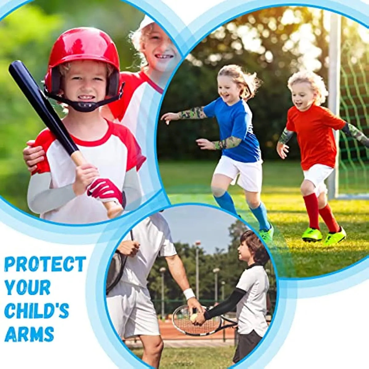 Kids UV Sun Protection Cooling Arm Sleeves - 16