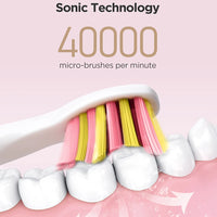 Sonic Electric Toothbrush with Travel Case and Replacement Heads
