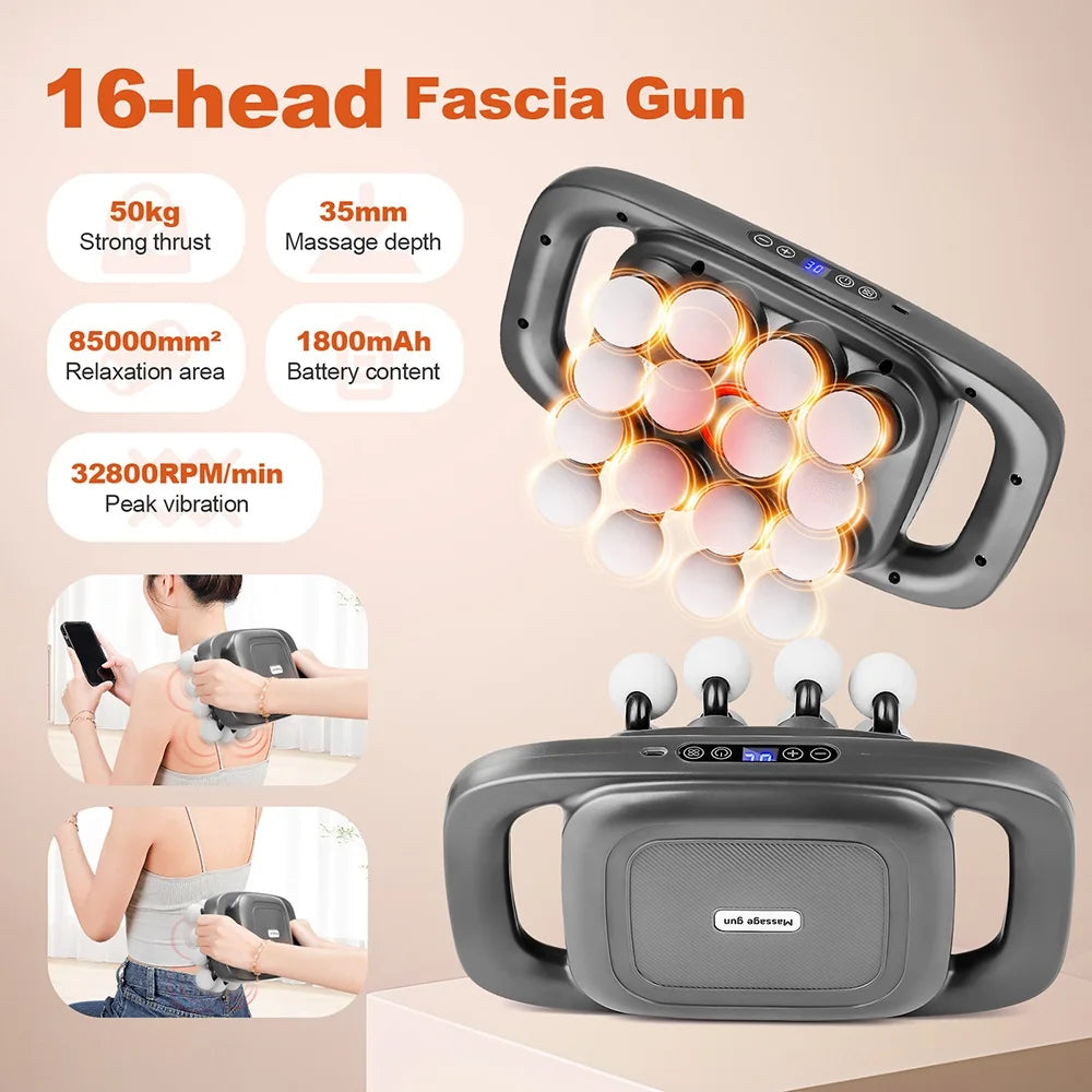 16-Head Full Body Muscle Recovery Massage Gun - 26