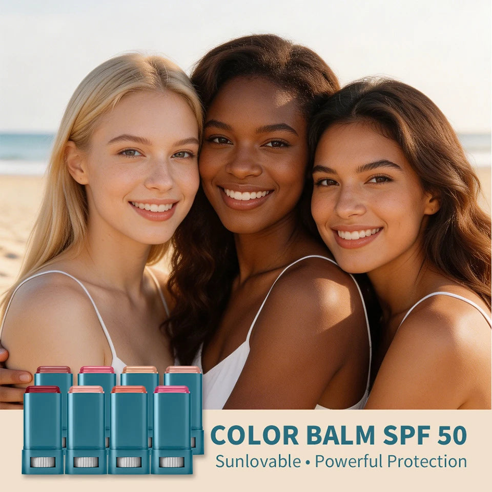 SPF 50 Hydrating Tinted Blush Balm Stick - 14