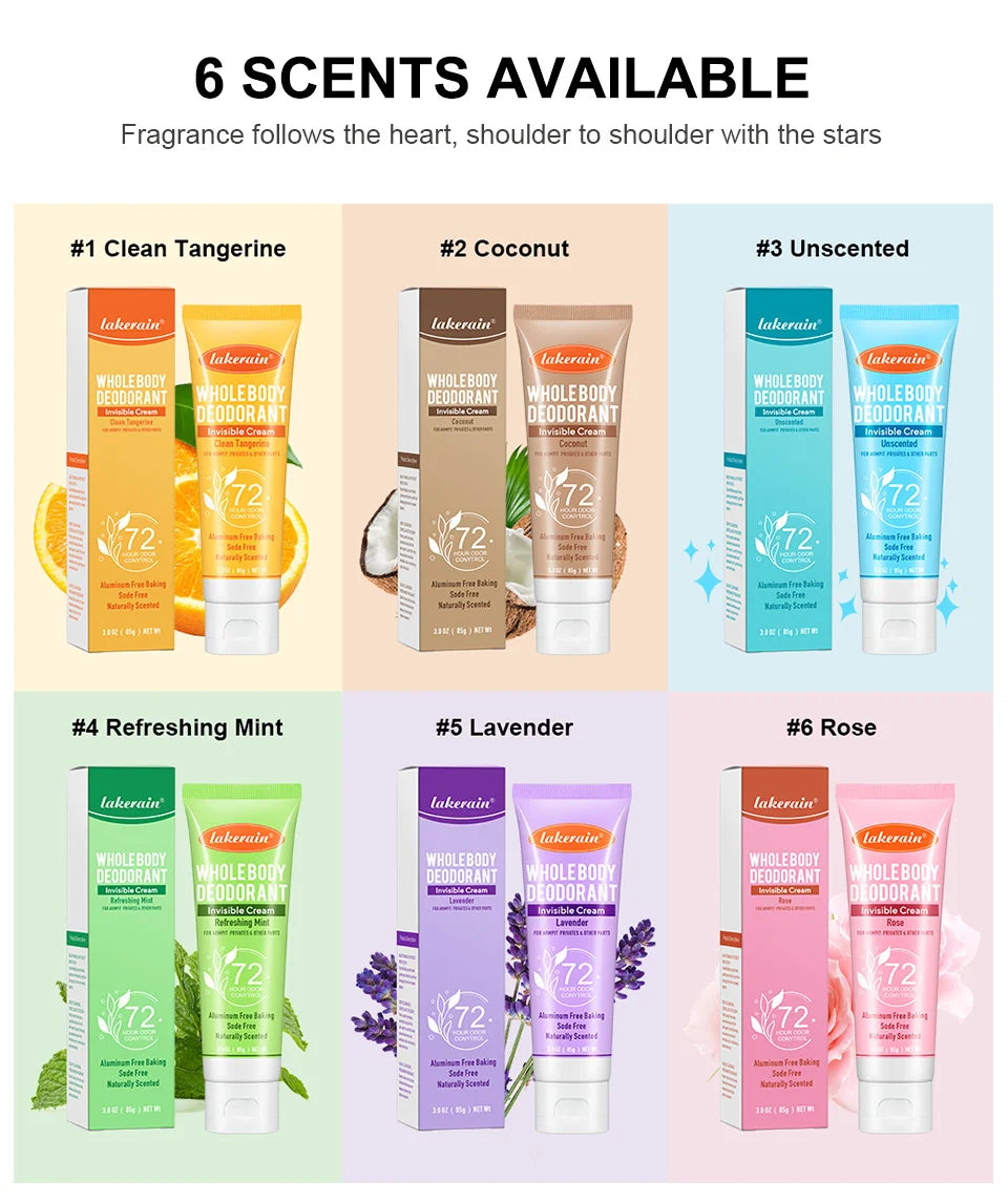 72-Hour Invisible Full Body Deodorant Cream - 9