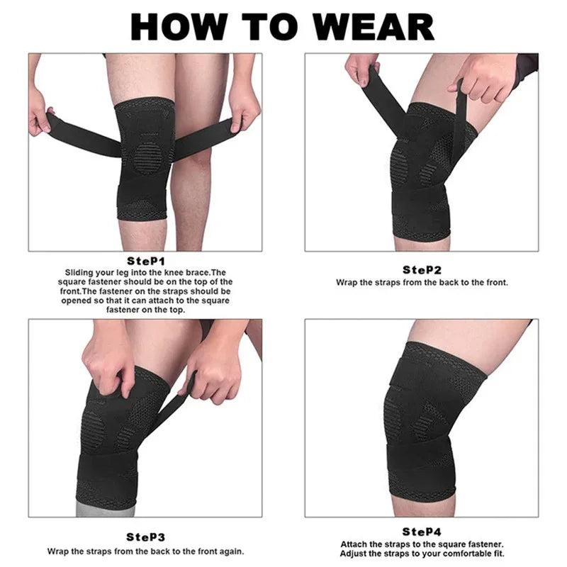 Adjustable Compression Knee Support Brace for Sports - 8