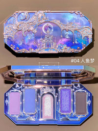 5-Color Mermaid Eyeshadow Palette for Long-Lasting Shimmer
