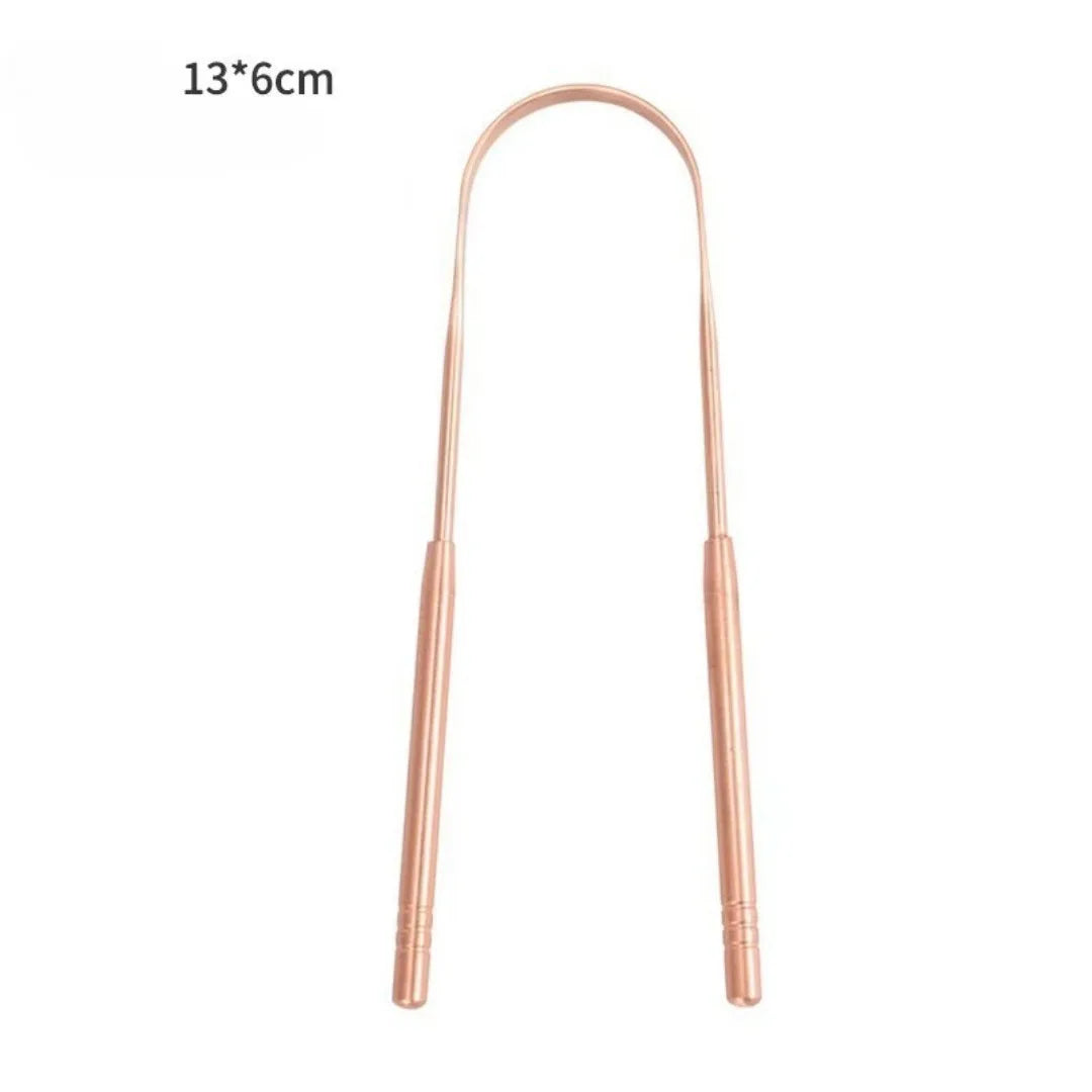 Pure Copper Tongue Scraper for Fresh Breath and Oral Hygiene - 15