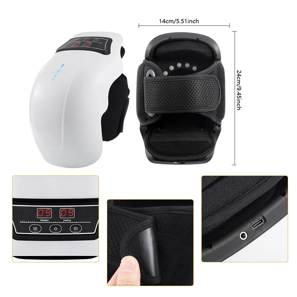 Wireless Heated Knee Massager with Vibration Therapy - 29