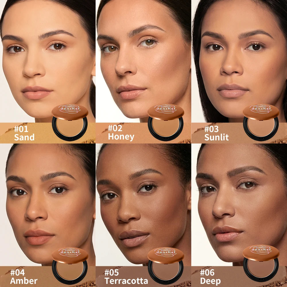 Matte Bronze Pressed Setting Powder for Flawless Contouring - 2
