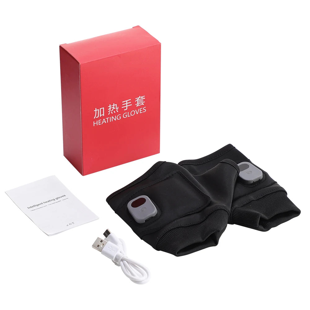 Rechargeable Fingerless Heated Gloves for Cold Hands - 13