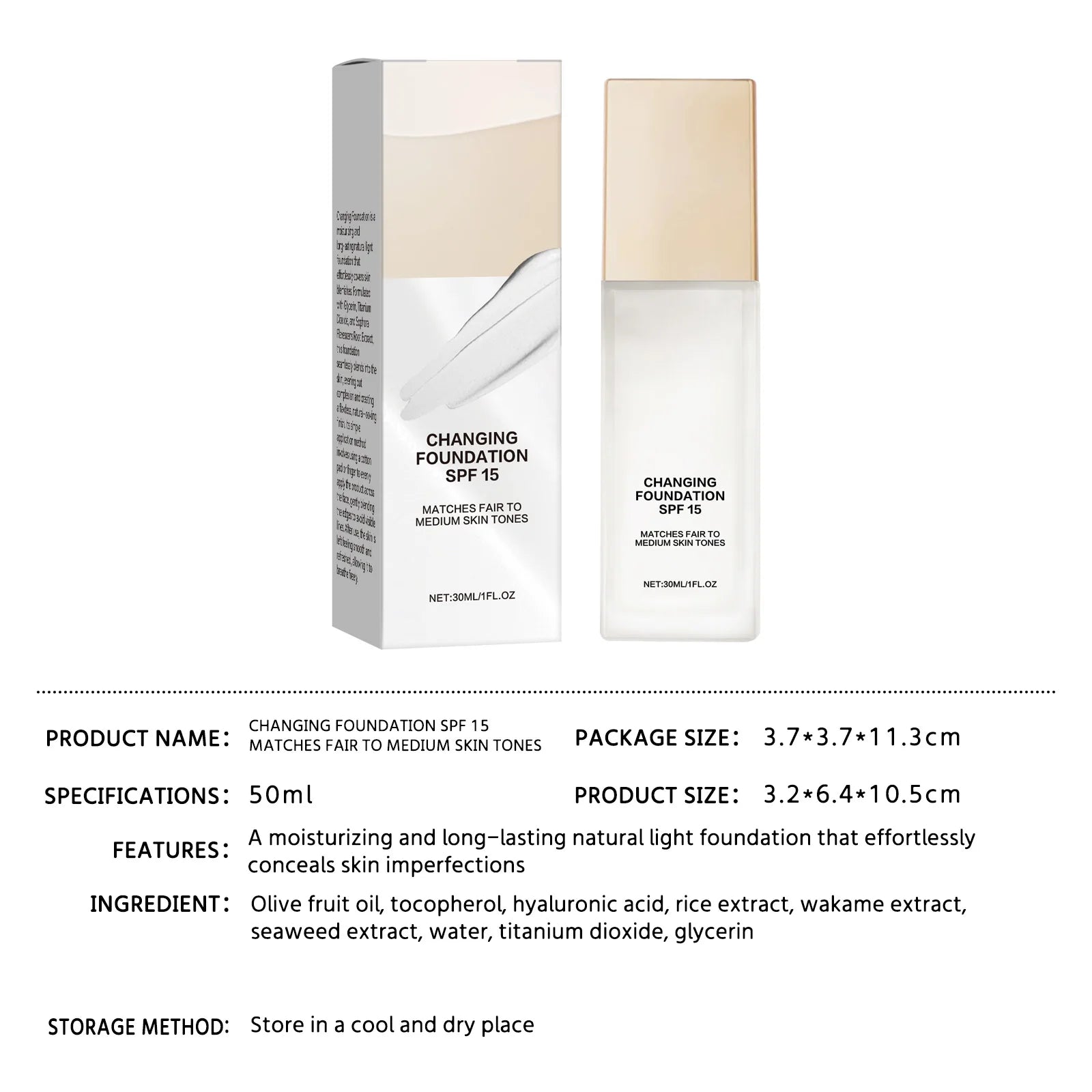 Color-Adjusting Hydrating Foundation with SPF 15 - 10