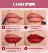 2-in-1 Dual Ended Matte Lip Liner and Long-Lasting Liquid Lipstick