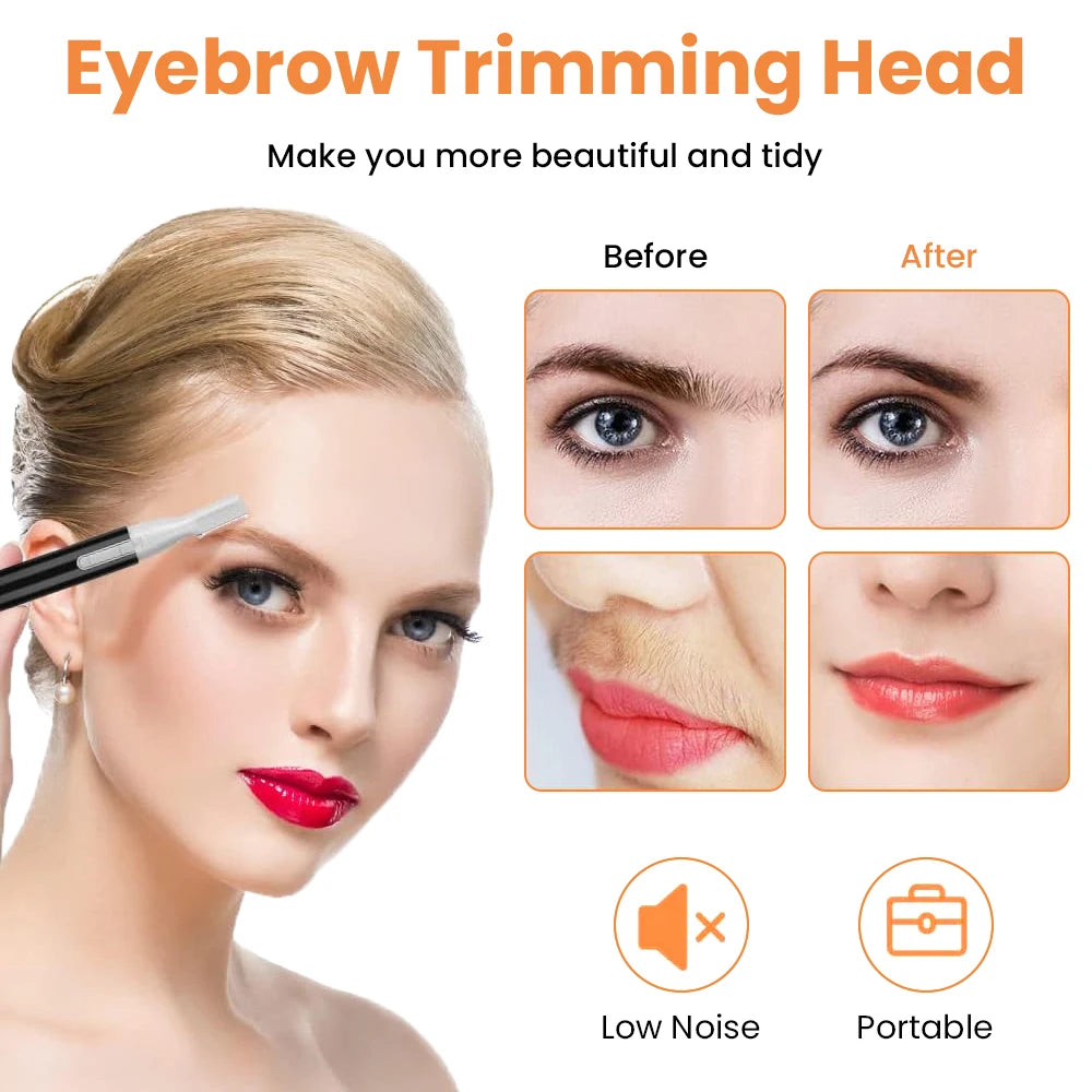 Portable Electric Eyebrow and Facial Hair Precision Trimmer - 7