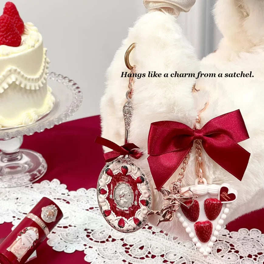 Portable Strawberry Cake Solid Perfume Pendant - 4