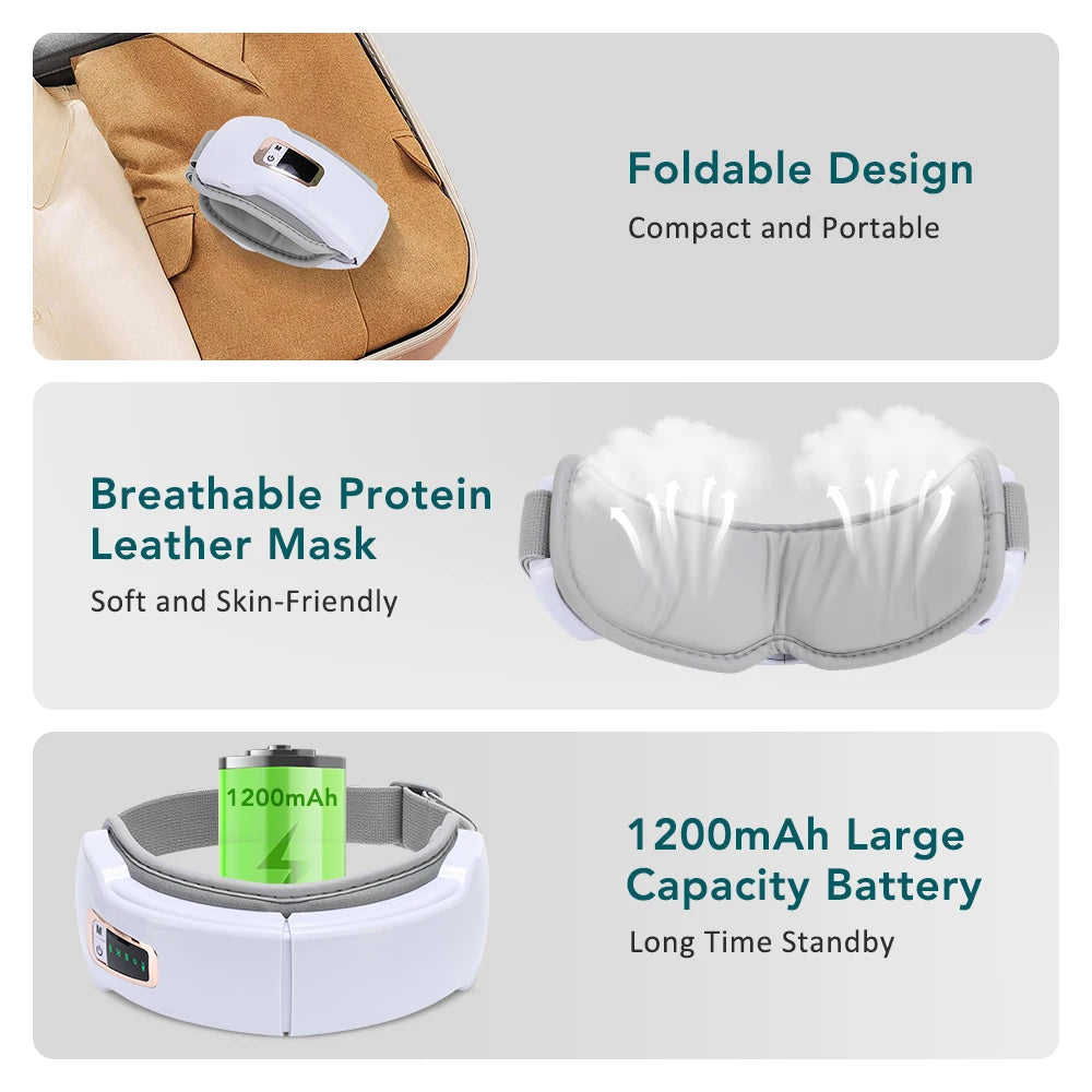 Smart Heated Eye Massager for Fatigue Relief - 6