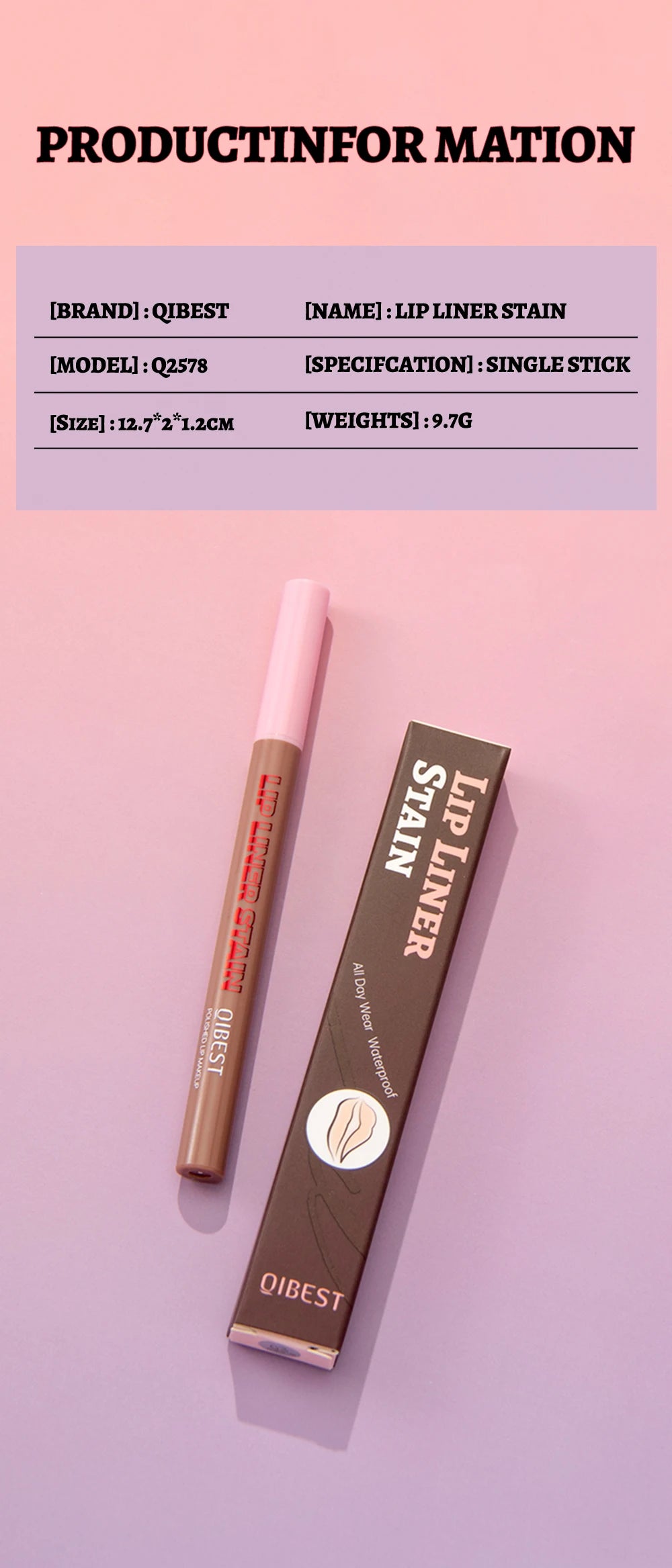 Waterproof Matte Liquid Lip Liner Pencil - 16
