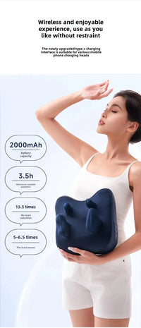 6D Wireless Shiatsu Neck and Shoulder Massage Pillow