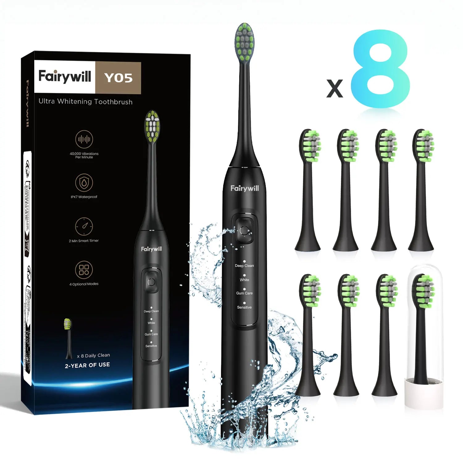 Ultrasonic Electric Toothbrush with 8 Heads - 10
