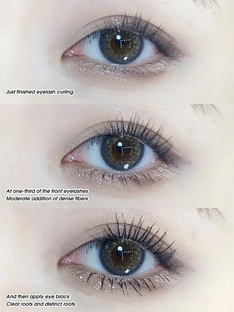 Waterproof Lengthening and Curling Fiber Mascara Set - 16