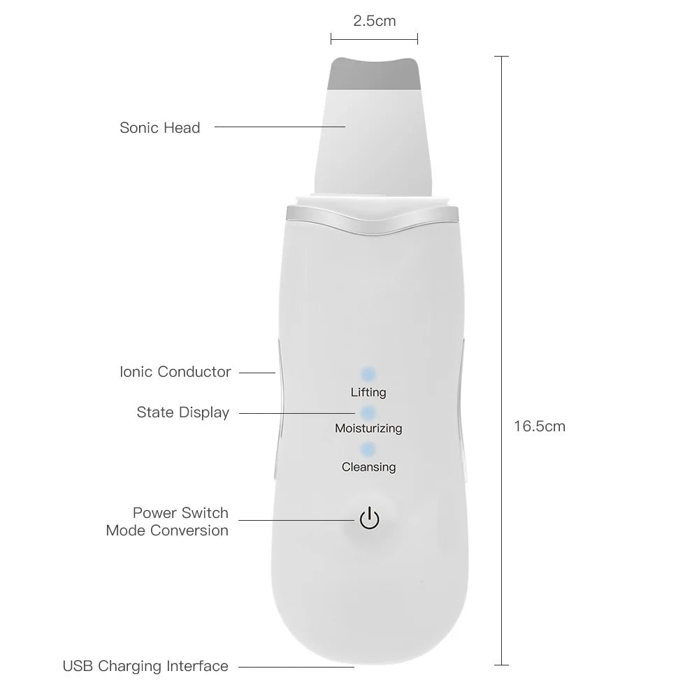 Ultrasonic Facial Skin Scrubber and Pore Cleaner - 2