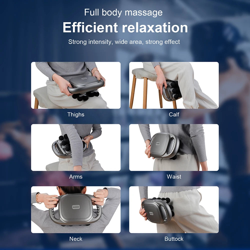 12-Head Handheld Deep Tissue Muscle Massage Gun - 3