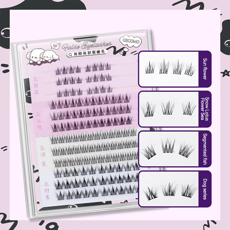 No-Glue DIY Cluster False Eyelashes Book