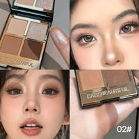 4-Color Versatile Eyeshadow Palette for Daily Makeup