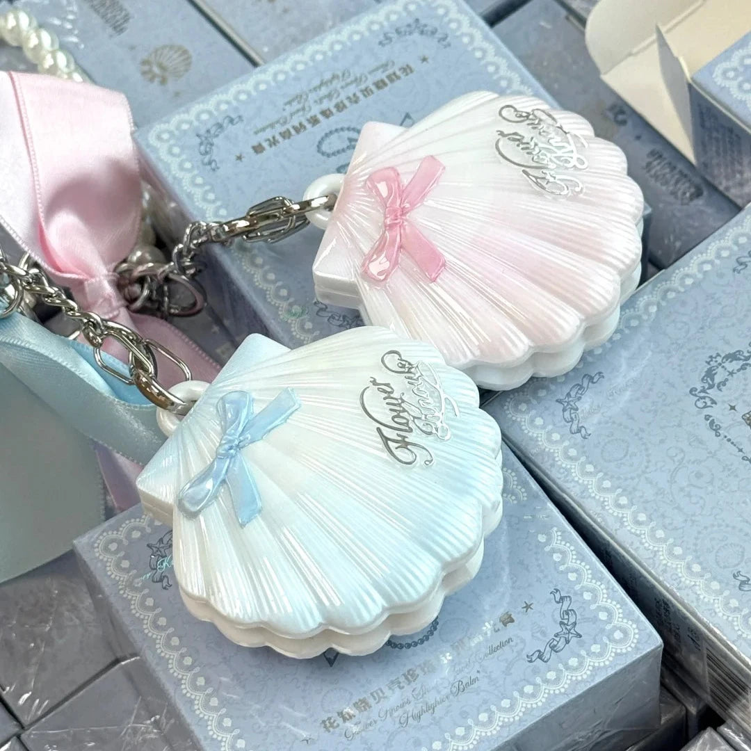 Portable Heart Waffle Makeup Powder & Solid Perfume Keychain - 9