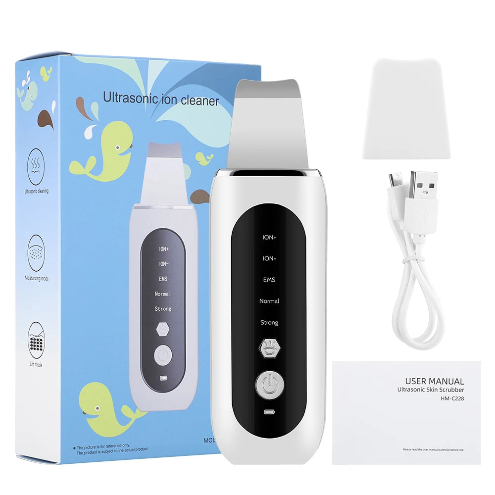 Ultrasonic Facial Skin Scrubber and Pore Cleaner - 19