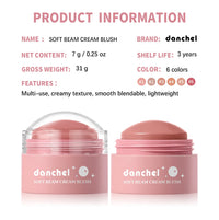 Multi-Use Soft Cream Blush for Cheeks, Lips, and Eyes