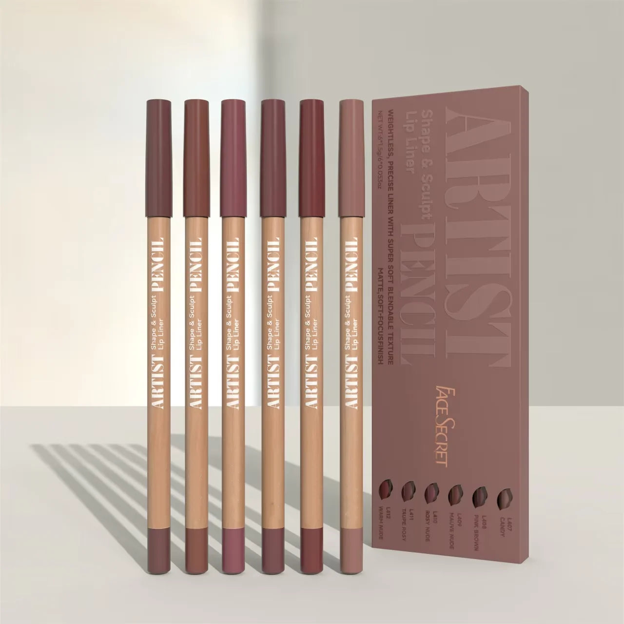 Matte Shape and Sculpt Lip Liner Pencil Set - 3