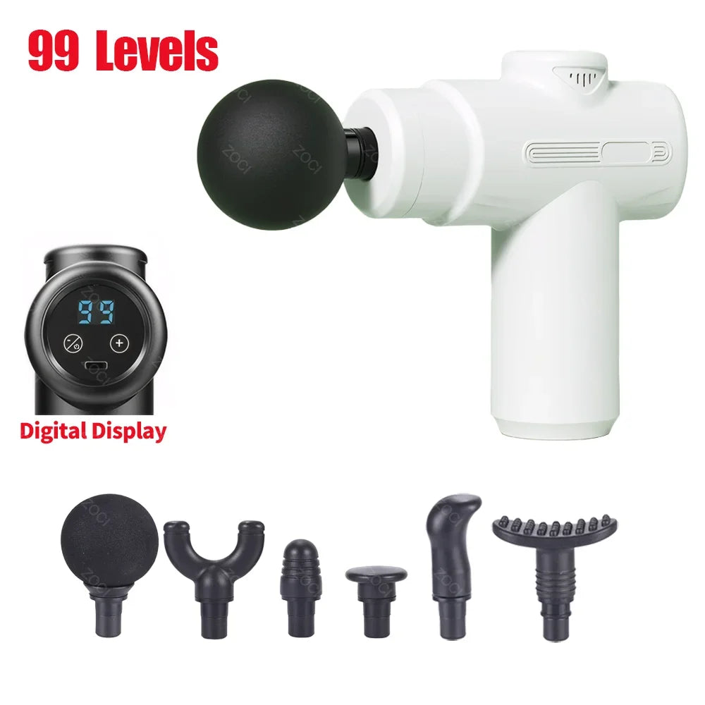 Portable 99-Level Deep Tissue Percussion Muscle Massage Gun - 21
