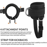 Adjustable Ankle Straps for Cable Machines and Glute Workouts