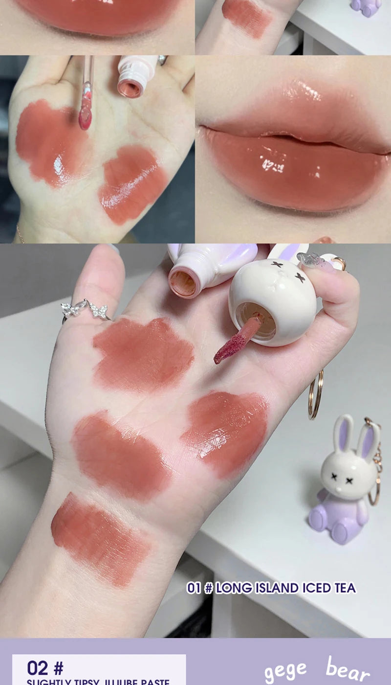 Hydrating Bunny Keychain Glossy Lip Lacquer - 11